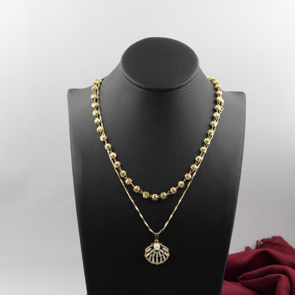 collar cadena concha