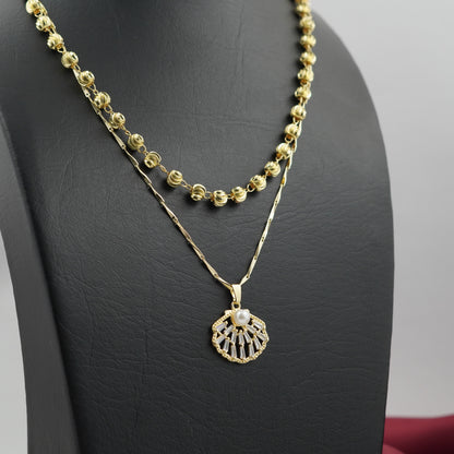 collar cadena concha