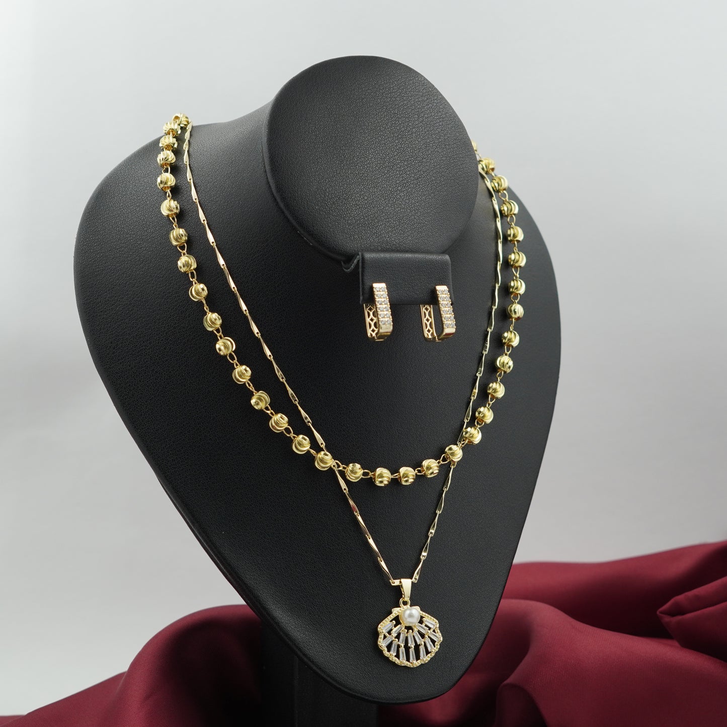 collar cadena concha