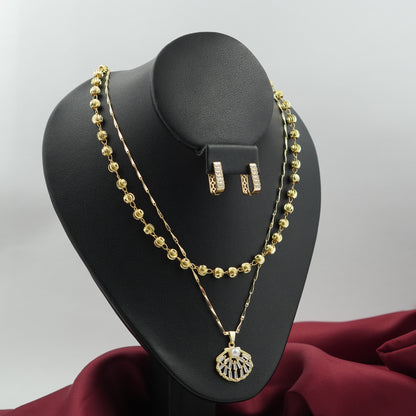 collar cadena concha