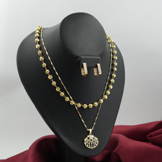 collar cadena concha